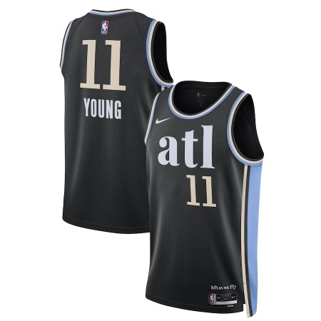 Camiseta Hombre NBA Atlanta Hawks Trae Young 2023-24 Nike City Edition Negro Swingman